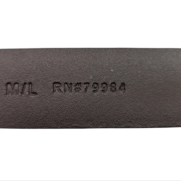 Chico’s Women’s Brown Leather Adjustable Double Gold Hook Belt Size M|L - Picture 6 of 7